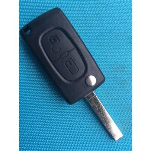 1Pcs Key Cover Blank For Citroen C3 Replacement 2 Button Remote FOB Shell Case Blade VA2 No Groove No Logo Car Accessories Parts