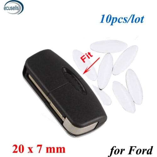 10pcs/lot, 20*7mm Oval Sticker Remote Car Key Emblem Logo Replacement for Ford Remote Key