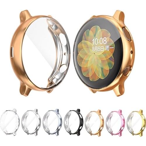 2 pcs Protector Case for Samsung Galaxy Watch Active 2 40mm 44mm bumper Protector HD Full Cover Screen Protection Coque