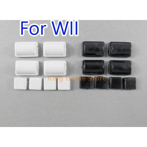 30sets/lot 8 In 1 White and Black Screw Rubber Feet Cover Set for WII Console screw Dust Cover For Nintendo Wii