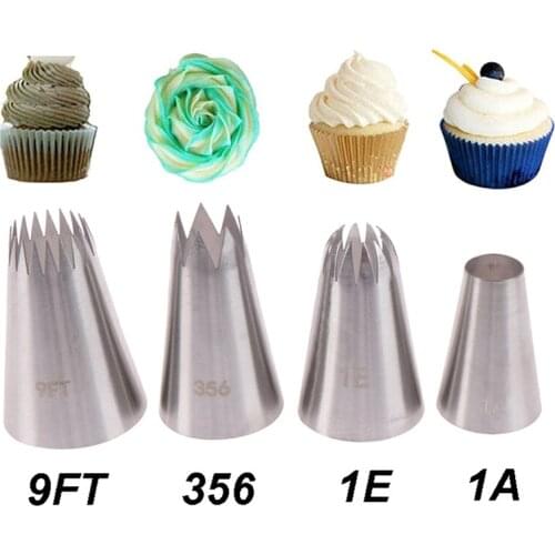 4pcs Decorating Mouth Creative Practical Kitchen Supplies Cake Tools DIY Baking Tools Spherical Cream Three-Piece Cake Tableware
