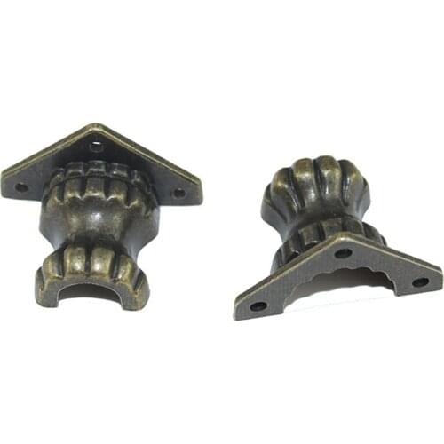 4pcs/lot Bronze Wood Box Box Feet Wood Case Corner Protector Decorative Furniture Legs for DIY Jewelry Chest Gift Box Wood Box