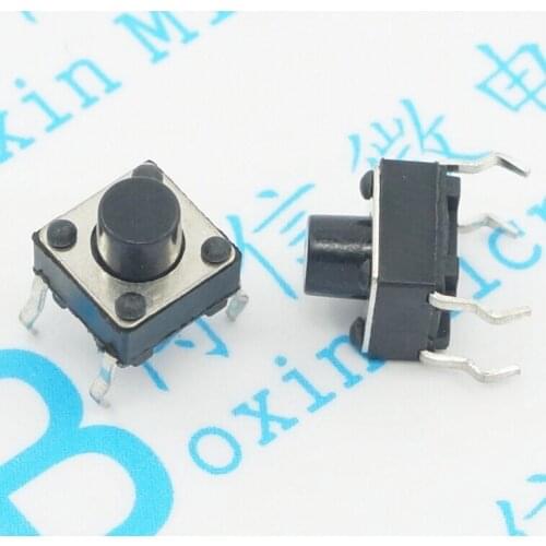 50pcs/Tact Switch 6X6 Key switch DIP 4 Pin 6*6*5MM/6MM/7MM/8MM/9MM/10MM/11MM/12MM/13MM/14MM