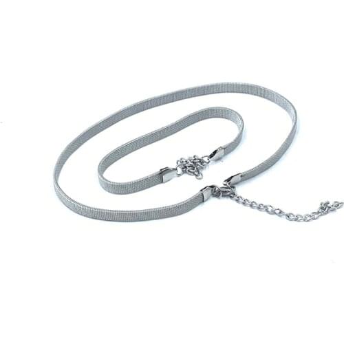 7MM Milanese Mesh Collar Stainless Steel Chains For Women Choker Bracelet Necklace Set Jewelry Gifts