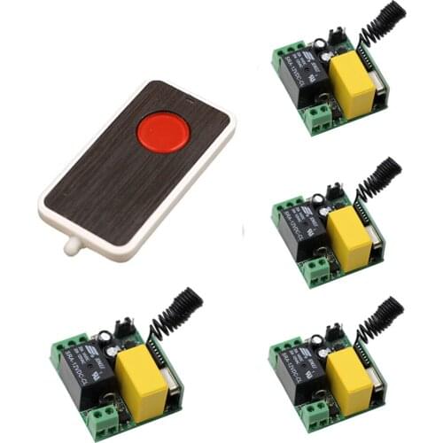 AC 220V Wireless Remote Control Switch System Output 220V 1CH 10A Relay Module Receiver + Transmitter Home Lamp Light Switch