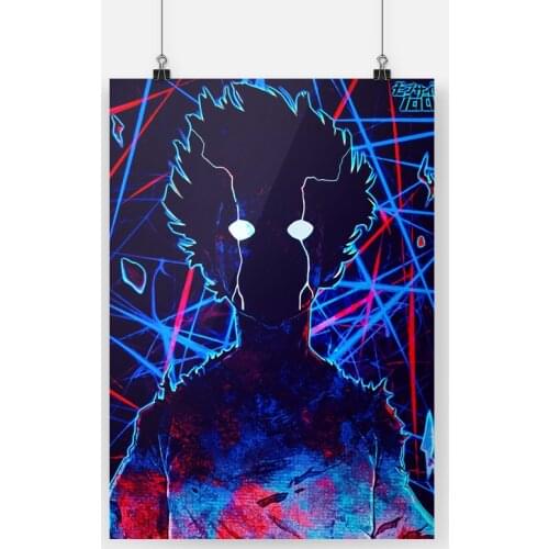 Anime Canvas Art Mob Psycho 100 Shigeo Kageyama Anime Poster Canvas Painting Wall Art Decor Living Room Bedroom Home Decoration