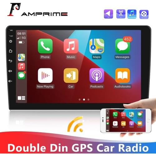 AMPrime Android 2 Din GPS WIFI Car Stereo Radio Carplay HD 1080P 2.5D FM Double USB Radio Receiver