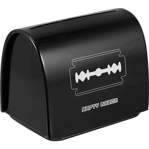 Safe Guard Razor Blade Disposal Case Safe Storage Bank For Men Used Safety Razor Blades Disposable Blade Recycling Bin Box