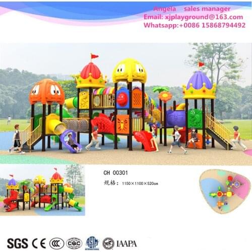 Big combined slide outdoor playground equipment for school