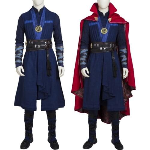 Movie Doctor Cosplay Costume Stephen Strange Battle Outfit Fancy Halloween Party Clothes Full Props With Boots