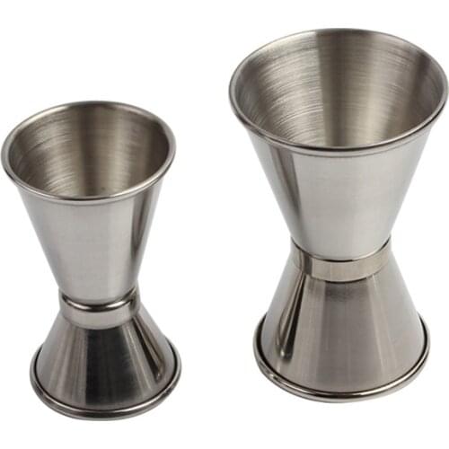 1PCS 30/50ml Measure Cup Jigger Single Double Shot Short Cup Tool Single Double Shot Cocktail Wine Measure Cups