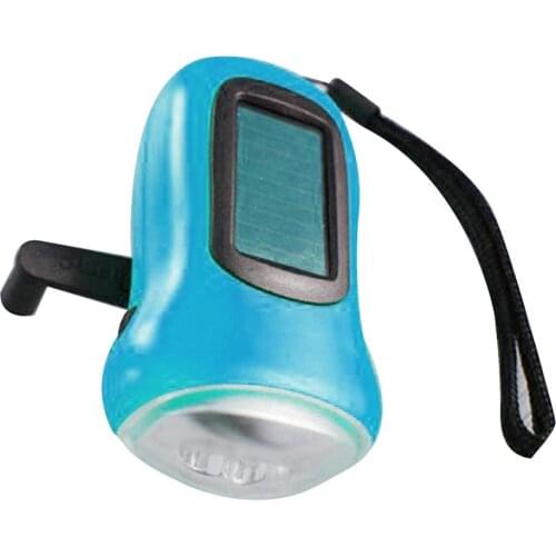 Mini 3 LED Solar Powered Hand Crank Flashlight Rechargeable LED Emergency Tent Camping Torch Light Portable for Outdoors Use