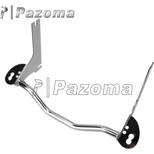 Motorcycle Chrome Passing Auxilary Lamp Bracket Light Bar Mounting Kit for Harley Road King 1994-2013