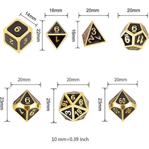 Metal Dice Set D&D Metal Polyhedral Dice Set DND Role Playing Games Board Game