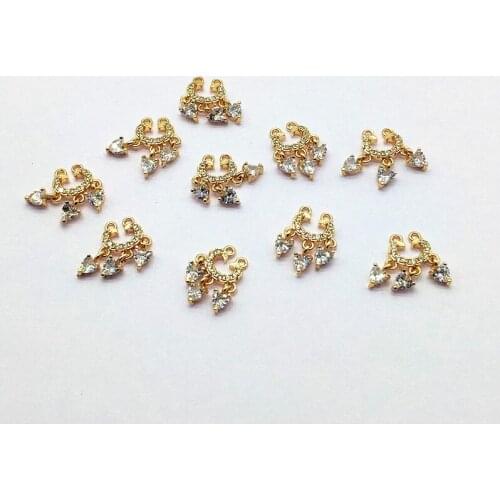 New arrival! 18X13mm 50pcs Cubic Zirconia Heart Connectors for Hand Made Making Necklace DIY parts,Jewelry Findings & Components