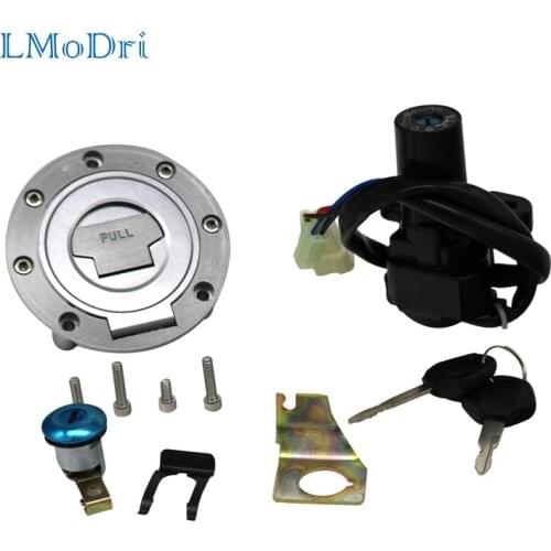 LMoDri Motorcycle Ignition Switch Gas Cap Fuel Tank Cover Seat Lock key Set For Yamaha YZF R1 R6 YZF-R1 YZF-R6 1992 - 2012 199