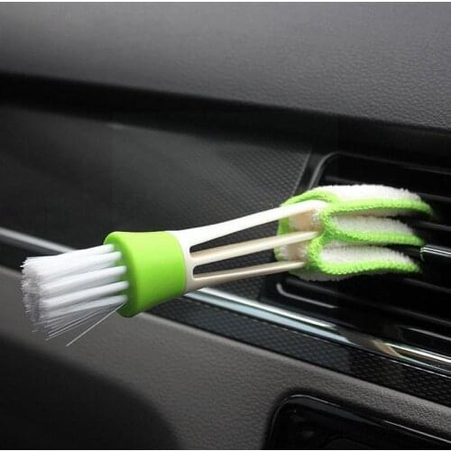 Practical Household Cleaning Tool Double Slider Car Cleaning Keyboard Blinds Cleaning Air Outlet Air Brush Conditioning Bru Q6N1