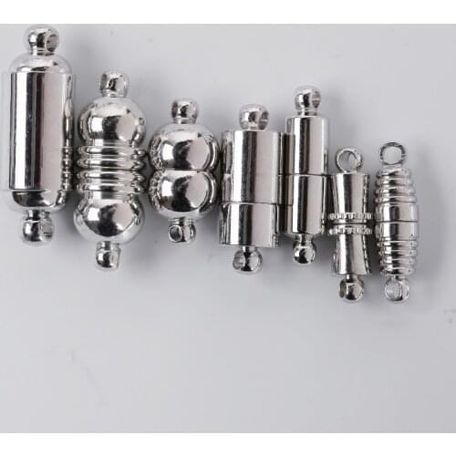 10Pcs/Lot Stainless Steel Strong Magnetic Clasps For Bracelets Necklace Cords Connectors End Caps Jewelry Making Supplies