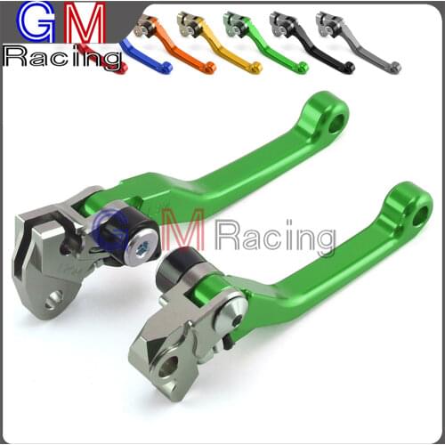 Motorcycle CNC Billet Pivot Foldable Brake Clutch Levers For KAWASAKI KX65 KX85 KX125 KX250 KX250F KX 65 85 125 250 Dirt Bike