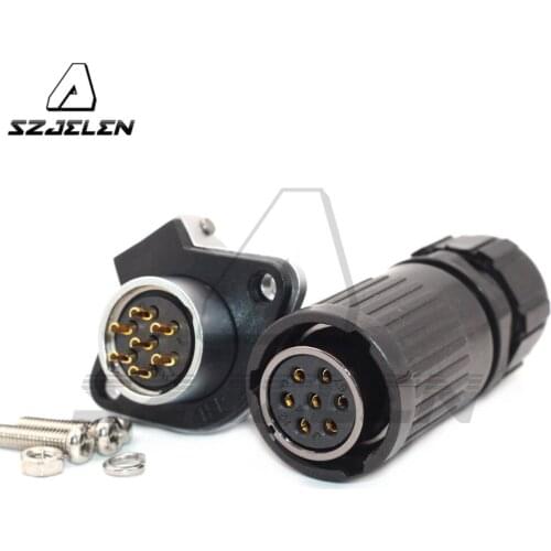 HP20 series, Waterproof and dustproof 7 pin Male and female connectors, Industrial connector 7pin plug and socket