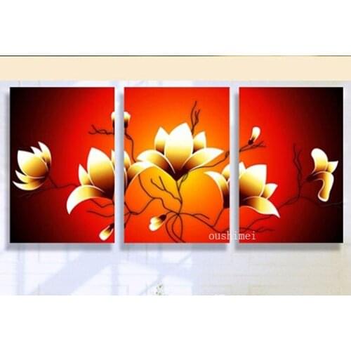 Modern Brief Picture No Frame Home Decorative Painting Handmade Paintings Mural Wall Art Flowers Oil Painting For Bed Room