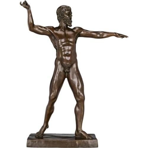 Poseidon Statue Pure Bronze Greek Lord God of the Sea Sculpture Collectible Figurine Home Decor Accessories Classical Art