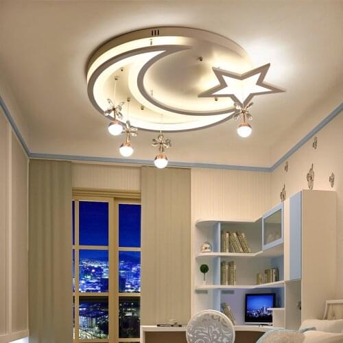 Led Ceiling Lamp Bedroom Crystal Dumb White Childrens Room Lamp Simple Modern Atmosphere Home Nordic Acrylic Art Round Boy Girl