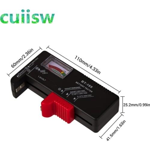 BT-168 AA/AAA/C/D/9V/1.5V batteries Universal Button Cell Battery Colour Coded Meter Indicate Volt Tester Checker BT168 Power