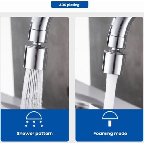 Universal Double Function Kitchen Faucet Aerator Water Tap Nozzle Bubbler Water Saving Filter 360-Degree 2-Flow Splash-proof