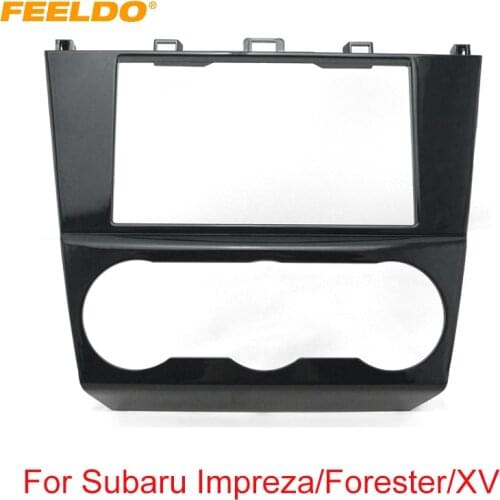 FEELDO Car 2DIN Refitting Radio Stereo DVD Frame Fascia For Subaru Impreza/Forester/XV Dash Panel Installation Kits
