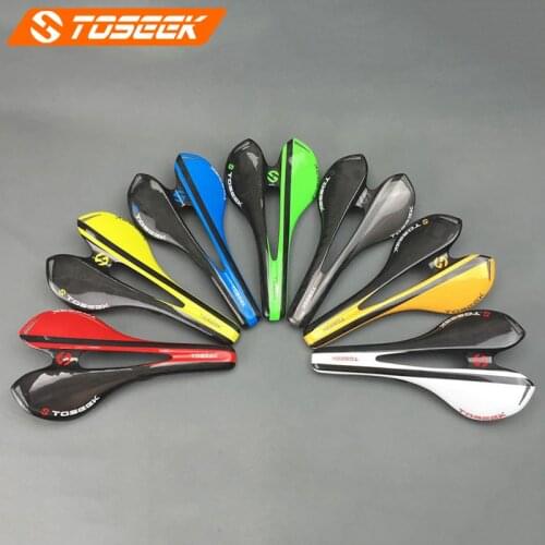 Carbon Fiber MTB Road Bicycle Saddle Hollow Shock Bike Racing Seat Breathable Shock-absorbing Soft Light Weight Cycling Parts