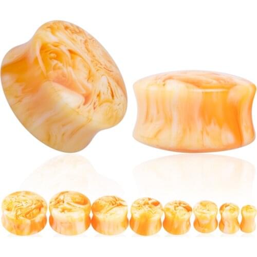 2Pcs Fashion Ear plugs Acrylic Piercings Jewelry Unisex 6-20mm Resin Plugs and Tunnels Body Jewelry Round Ear Piercing Tunnels