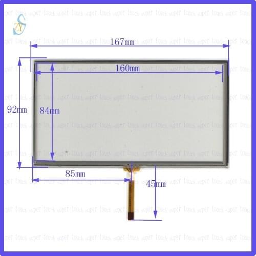ZhiYuSun 167mm*92mm KDT-5487 7inch Touch Screen glass resistive USB touch panel overlay kit 167*92 TOUCH SCREEN