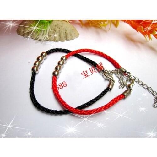 1pcs Tibetan Alloy 4 Beads Cord Weaving Tibetan Buddhism Bracelet
