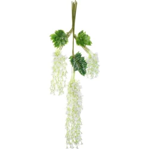 12pcs 110cm Emulational Wisteria Simulation Artificial Plants Flowers Home Garden Garland Wedding Birthday Party Decoration