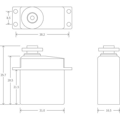 2Pcs M0200 20G Analog Gear Servo 3.5Kg Torque for 1/16 1/14 1/12 ZD Racing RC Car Accessories RC Parts