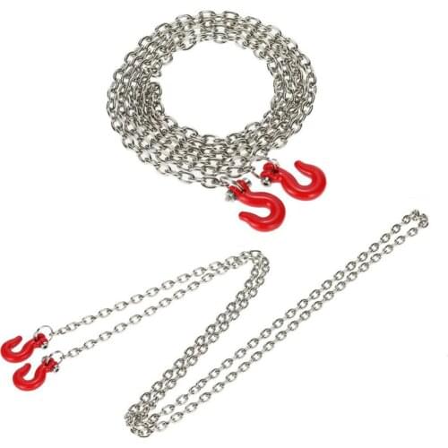 2pcs Durable Trailer Hook & Tow Chain for 1:10 D90 Axial RC Rock Crawler DIY