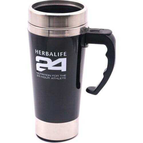 3pc Black Herbalife 24 Nutrition Shake Bottle 500ml Stainless Lazy Self Stirring Mug Auto Mixing Health Meal/Tea Coffee Mug Cups