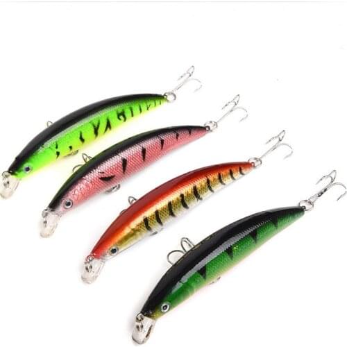 4 Pcs/Lot 3D Fishing Lure 11 G/11 Cm Soft Bait Silicone Bass Pike Wobblers Minnow Swimbait Jigging Plastic Lure L22