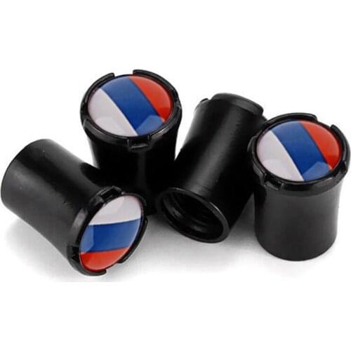 4pcs/Lot Russia Flag Car Tire Valve Caps For Honda Civic Fit Civic Accord Wheel Tires Air Dust Waterproof Screw Airtight Cap