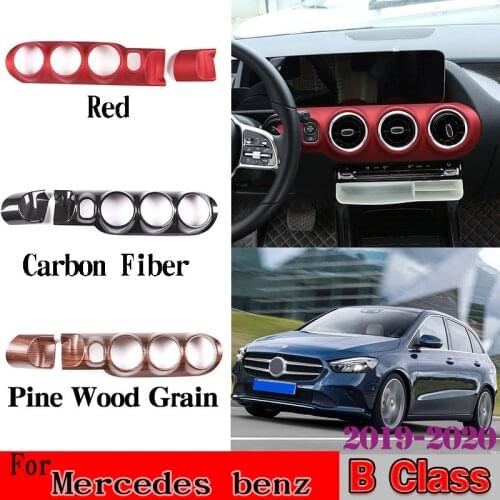 ABS plastic For Mercedes Benz B Class W247 B200 2019-20 Central Control Air Conditioning Decorative Panel Trim Car Accessories
