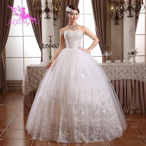 AIJINGYU 2021 gowns Customized new hot selling cheap ball gown lace up back formal bride dresses wedding dress WU134