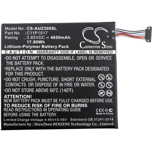 Cameron Sino 4650mah battery for ASUS Pad ZenPad ZenPad 10 Z300CNL ZenPad C 7.0 P01Z Z0310M Z300M 0B200-01580200 C11P1517