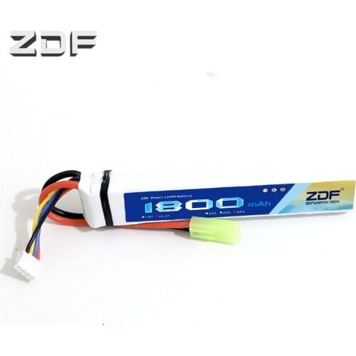 ZDF Power RC Lipo battery 11.1V 1800MAH 25C 50C 3S AKKU Mini Airsoft Gun Battery RC model
