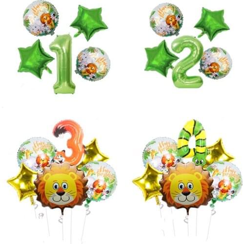 Baby Shower Animal Ballons Birthday Jungle Theme Party Baloon Wedding Party Decor Kids Boy Birthday Balloon Jungle Safari Party