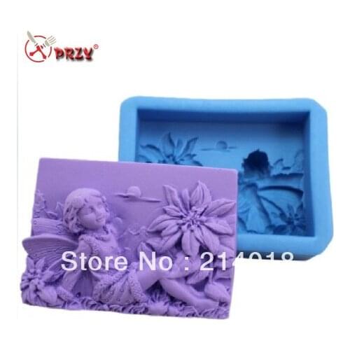 Free shipping Beautiful faery modelling chocolate mold fondant Cake decoration mold for Handmade soap mold The spirit of winter