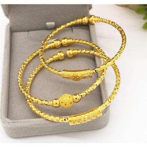 Adjustable Crystal Four Leaf Clover Bilezik Cuff Opening 24K Bracelets for women New Fashion Women Jewelry Gift Mujer Pulseras