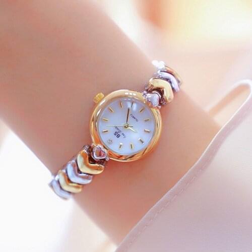 Simple Women Quartz Watches Heart Shape Bracelet Wristwatch Ladies Watches Clock New BS Brand Montre Femme