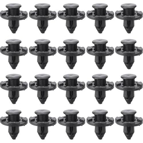 For Nissan for Maxima Car Accessories 20pcs Plastic Rivet Bumper Retainer Fender Fastener Push Clips Fit 8mm Hole