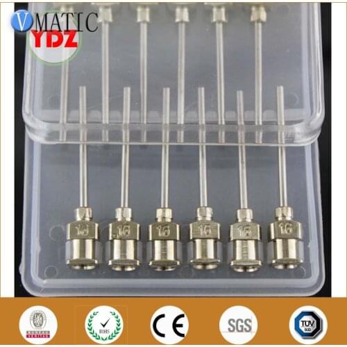 High Quality 12Pcs 1 Inch Tip Length 16G Blunt Stainless Steel Dispensing Syringe Needle Tip Glue Dispenser Needle